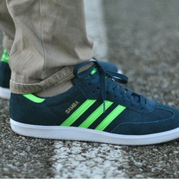 adidas Shoes - Adidas Originals Samba Deep Petrol Green Zest RARE 9